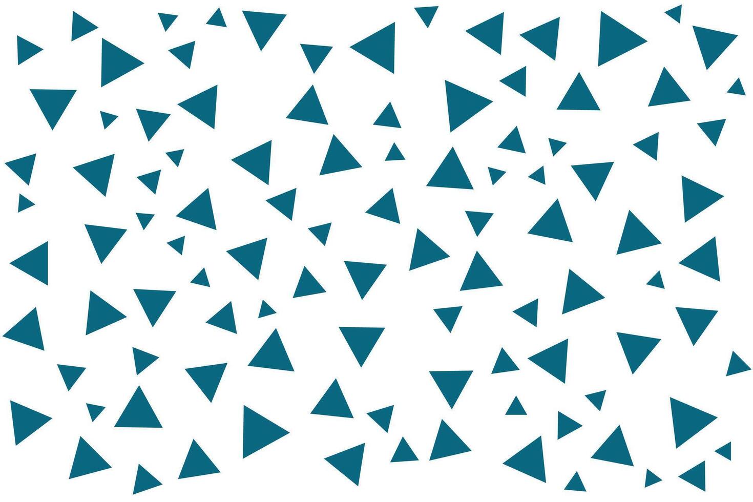 Triangle pattern on a white background, in turquoise green tone vector
