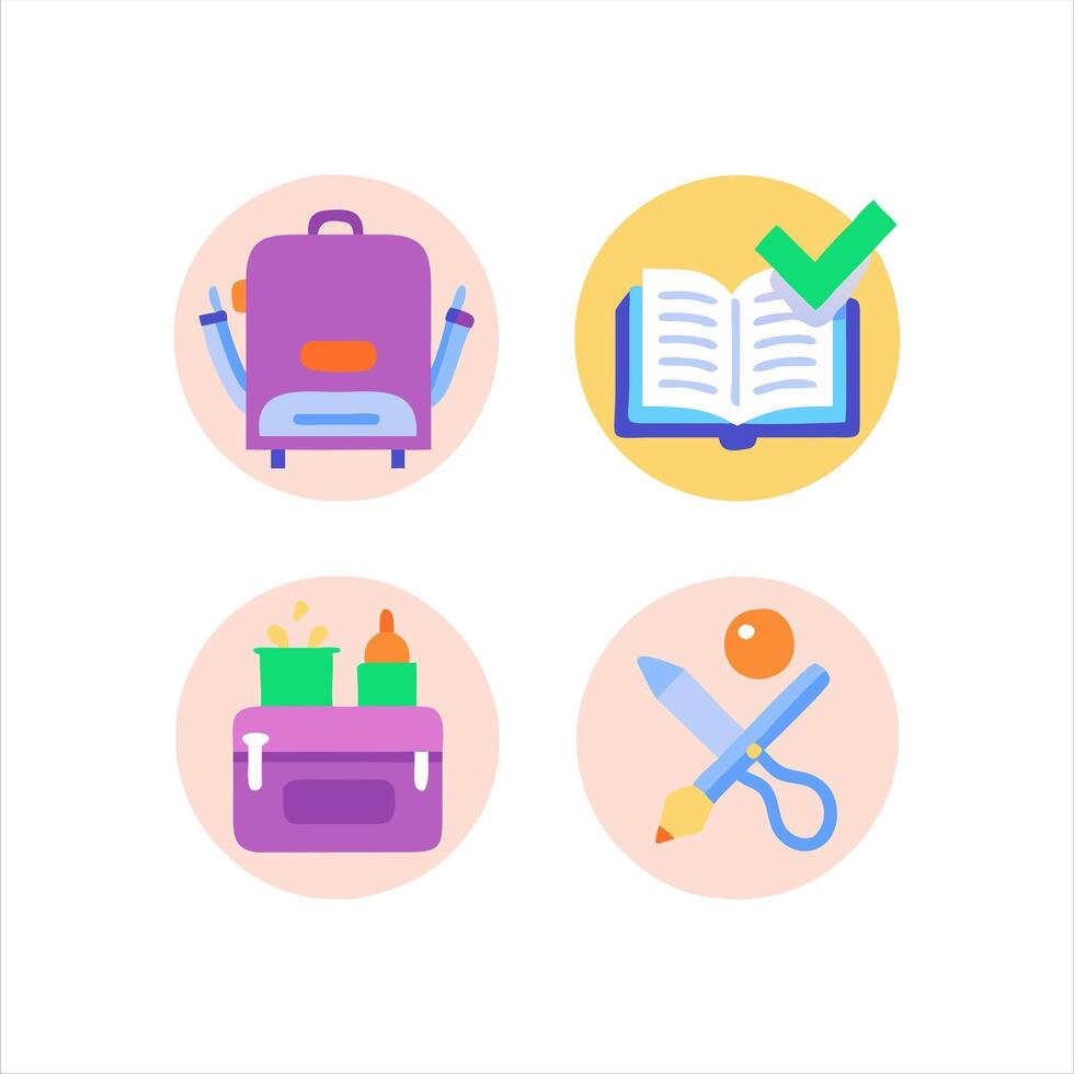 Back to school icon vector