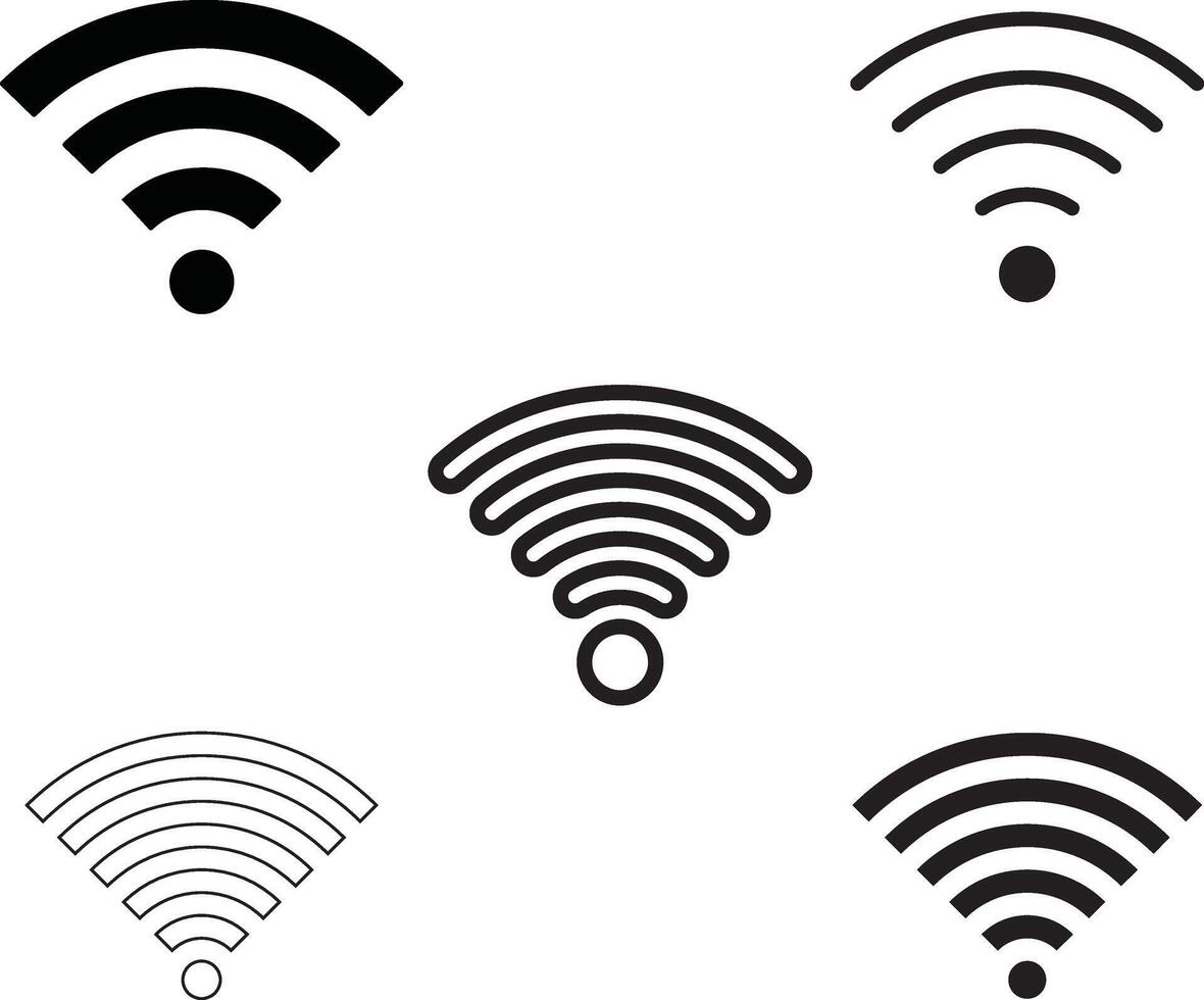 design of a set of Wi-Fi icons vector