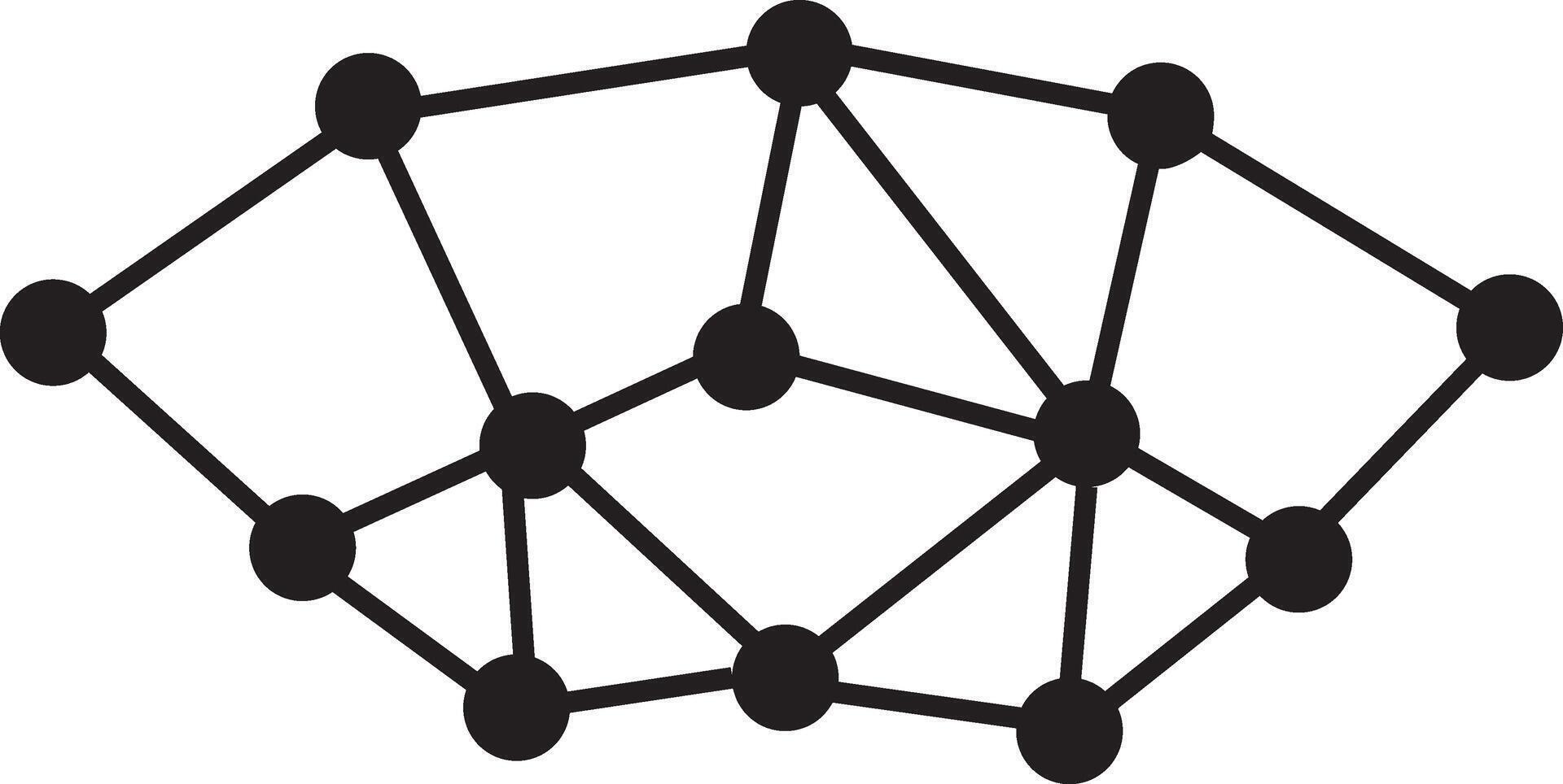 design of a network of connected dots vector