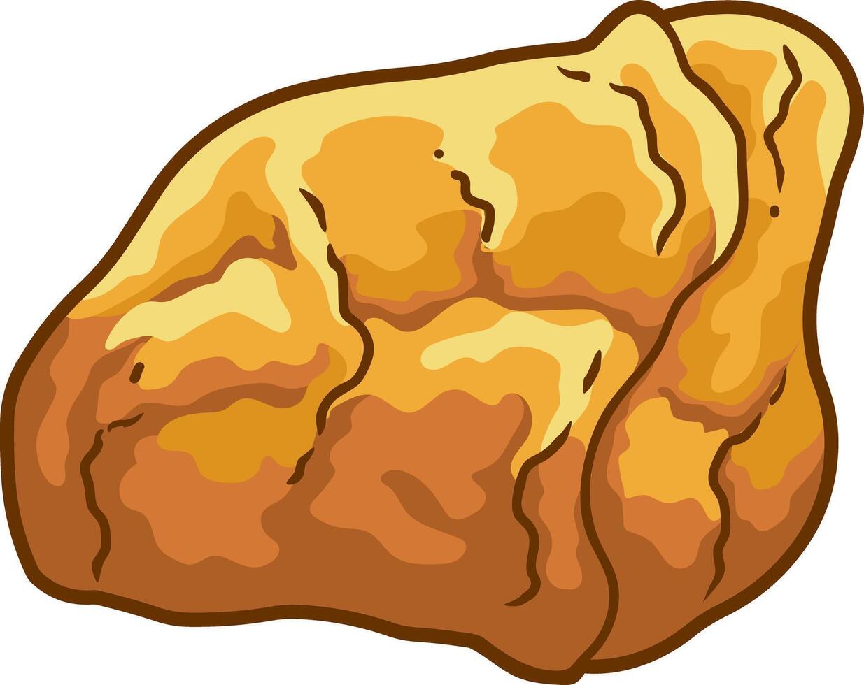 Crispy Fried Chicken Piece With Golden Brown Coating vector