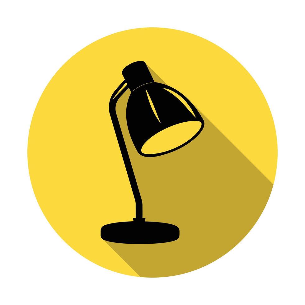 A black lamp on a yellow background vector