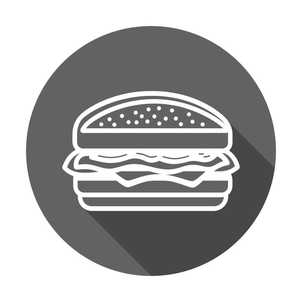 A hamburger icon on a gray circle vector