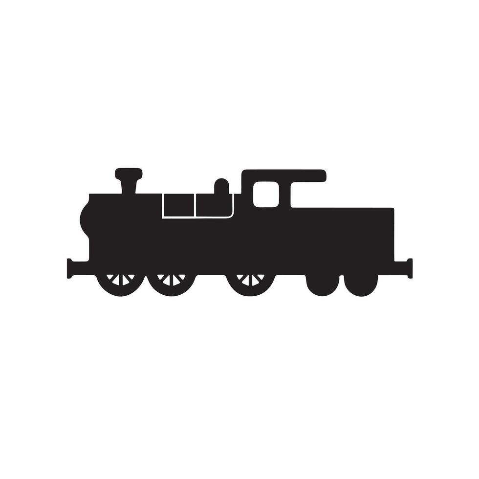 Classic Steam Engine Icon, Train Symbol for Digital Projects vector
