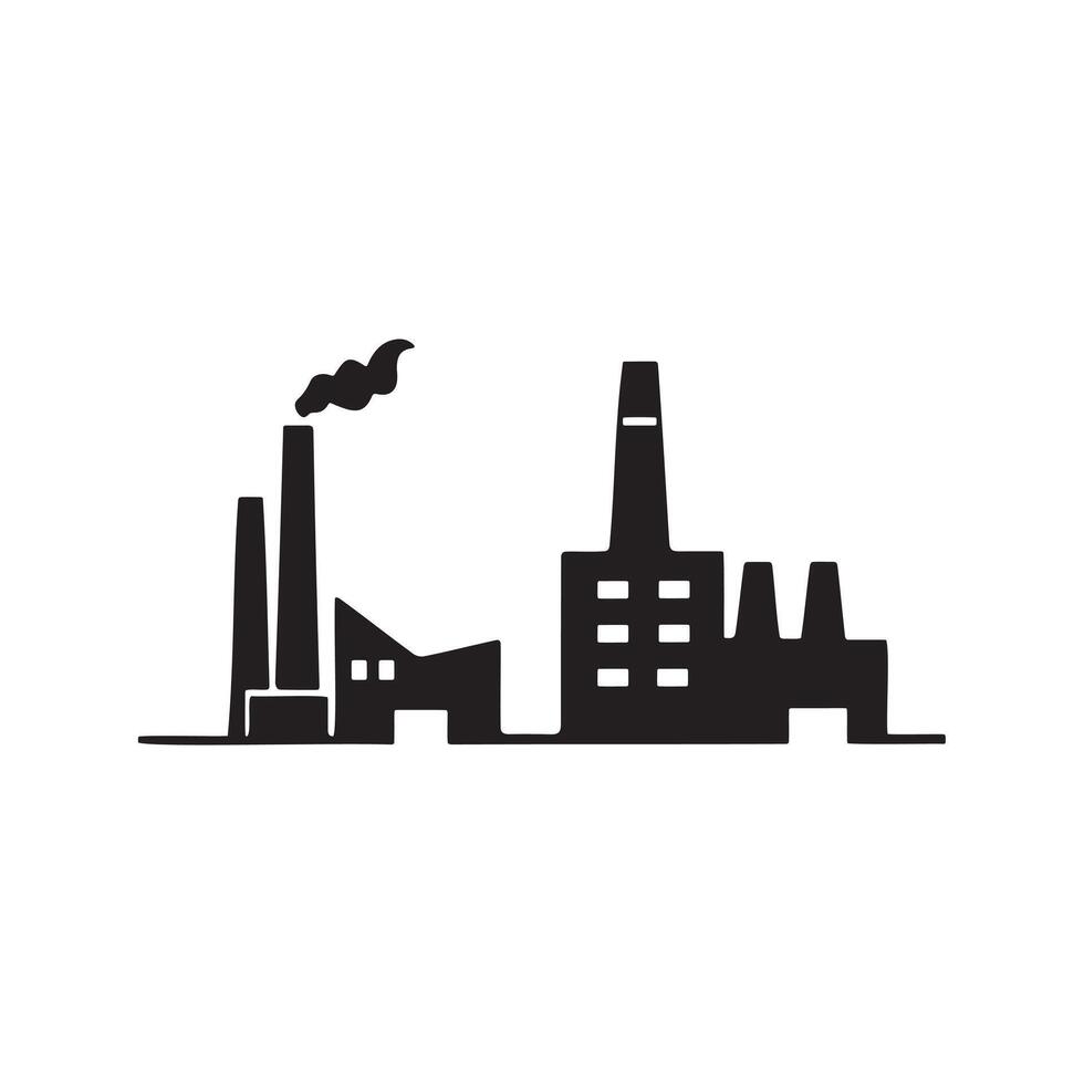Factory Icon, Symbol for Business and Production Use vector