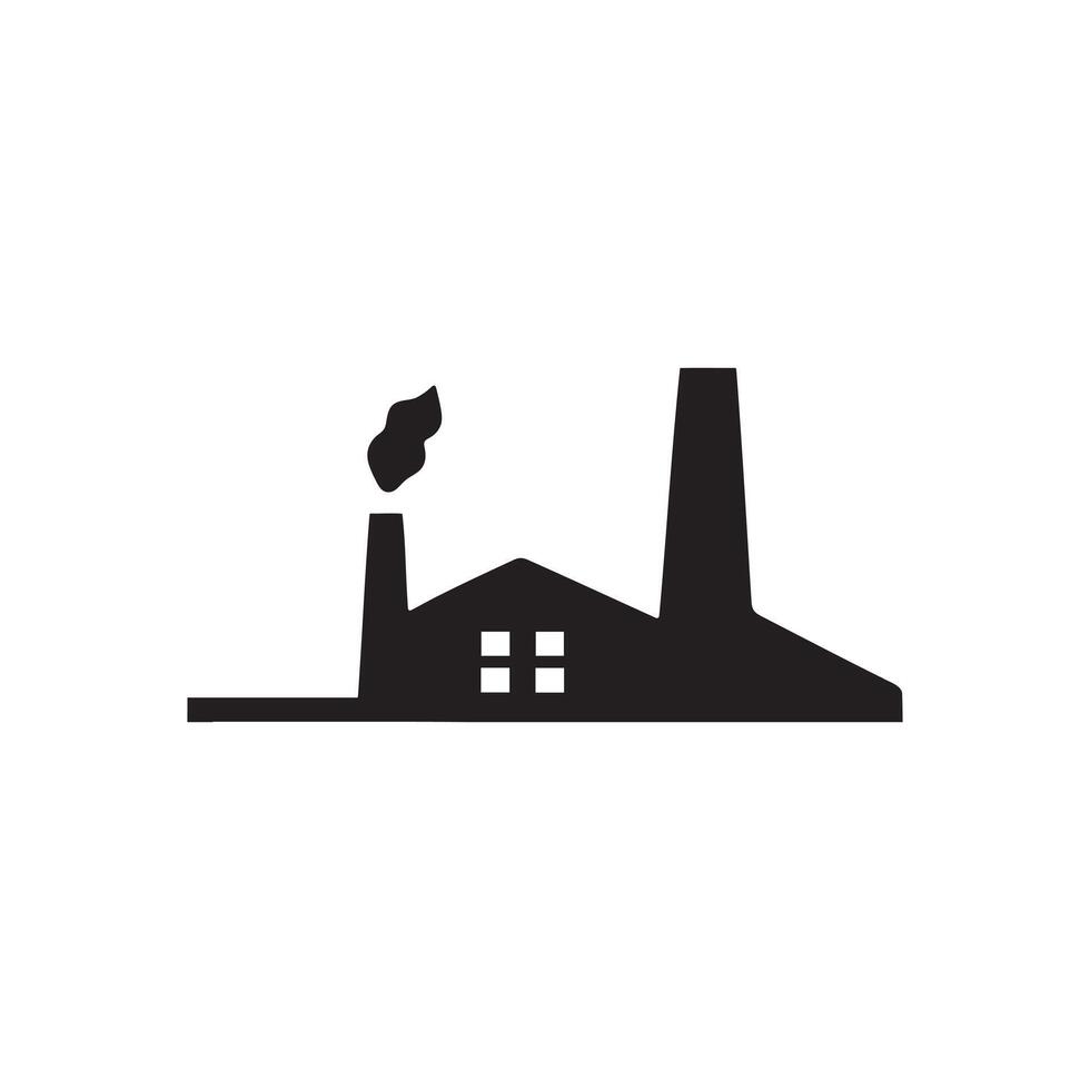 Factory Icon, Simple Design for Manufacturing Themes vector