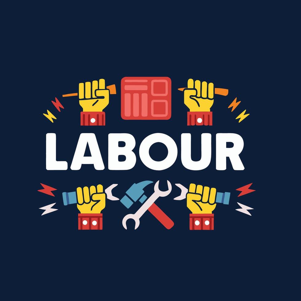 International Workers' Day - Workers in Construction vector