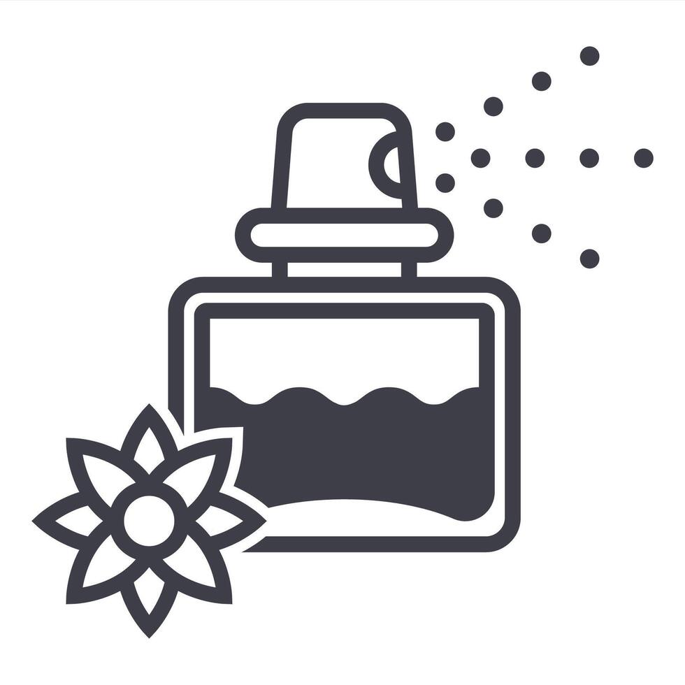 Perfume icon Simple thin outline. vector