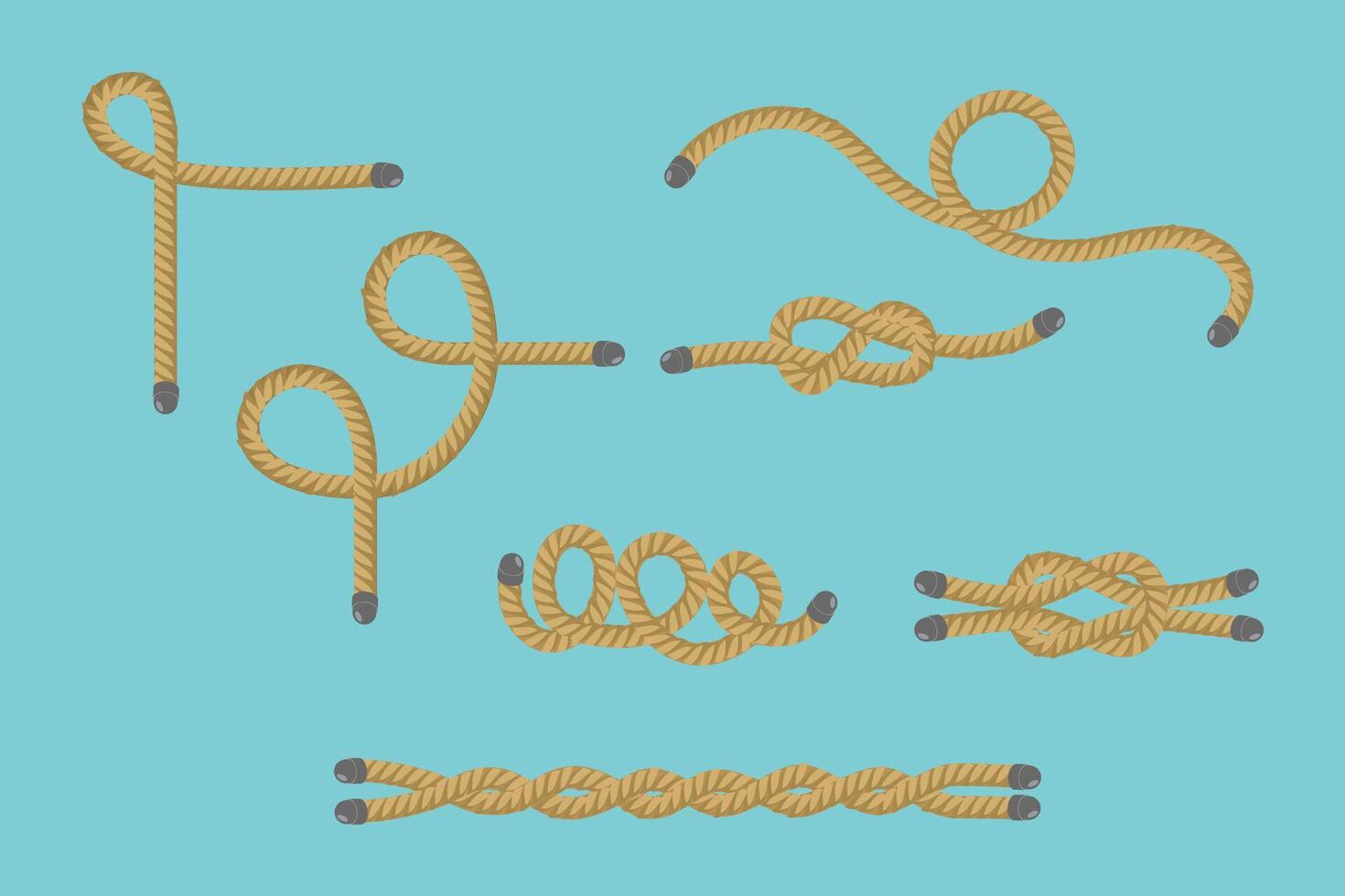 Illustration of Rope, Sailing Decoration Elements vector