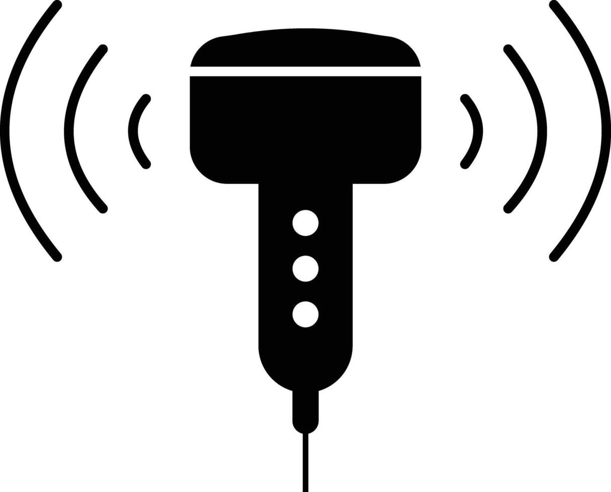 Ultrasound icon. Creative sign from biotechnology icons collection. isolated on white background. black design. Filled flat Ultrasound icon for computer and mobile. Symbol, logo graphics. vector