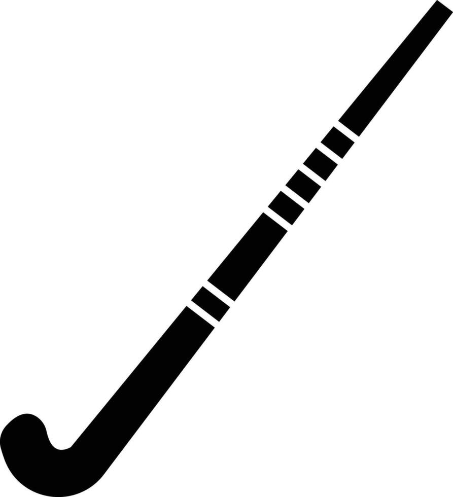 Field hockey stick icon. Simple illustration of field hockey stick, black flat design in trrendy style. icon for web design isolated on white background vector