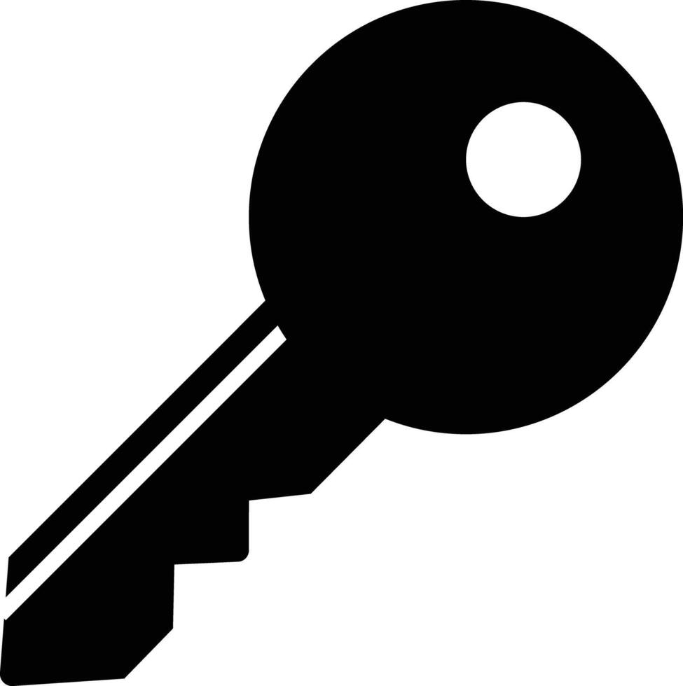 Key icon. flat design in trendy style. black Key symbol vector