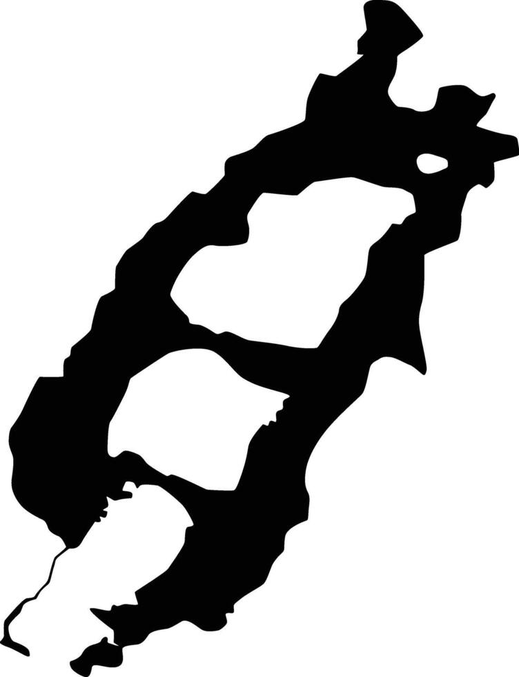 Lake Placid New York Silhouette Map Art Depicting the Scenic Adirondacks vector