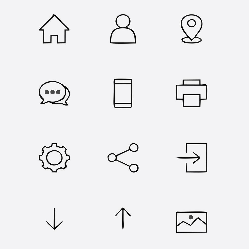 a set of icons that include a phone, a map, and a location vector