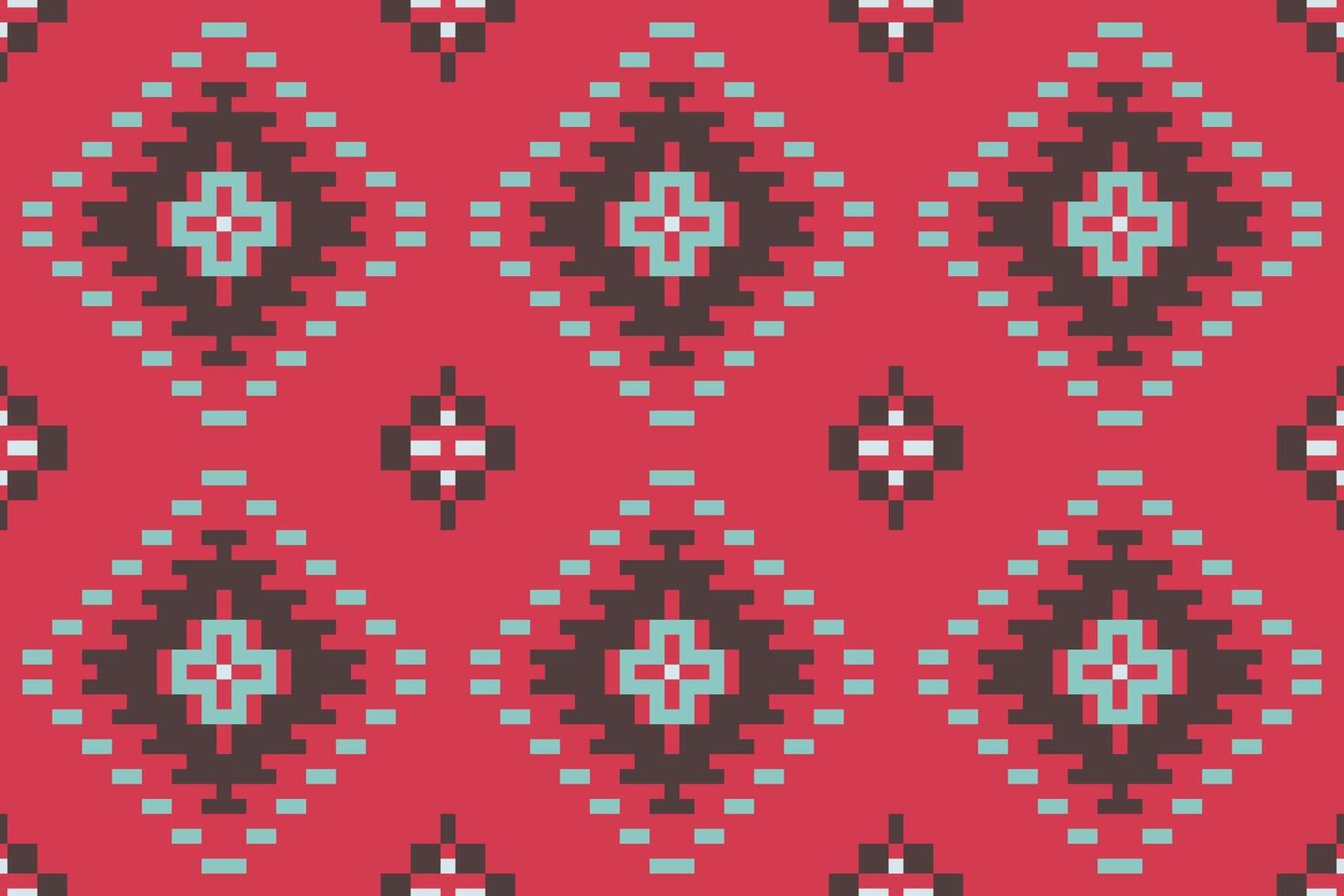 Folklore Ikat Quilt Patternfolk Embroidery, Aztec Geometric Ornament Print. Design for Carpet, Wallpaper, Clothing, Wrapping, Fabric vector