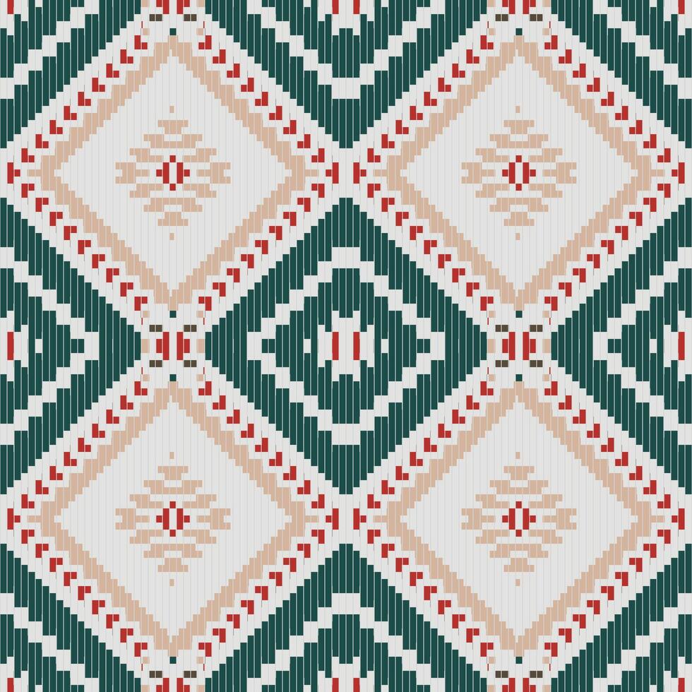 Aztec Pixel Traditional Blouse Patternfolk Embroidery, Aztec Geometric Ornament Print. Design for Carpet, Wallpaper, Clothing, Wrapping, Fabric vector