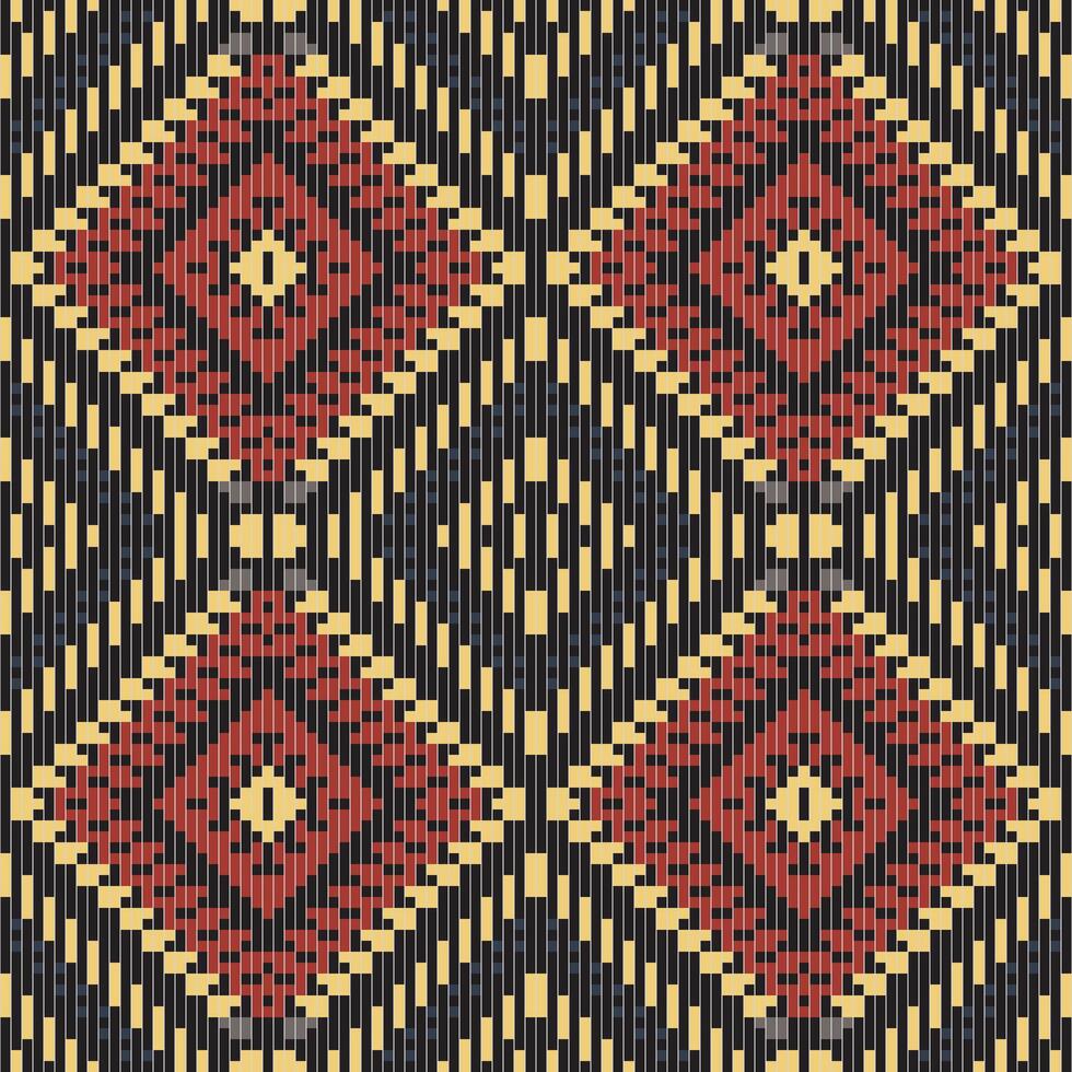 Carpet Arabic Geometric Pattern Designfolk Embroidery, Aztec Geometric Ornament Print. Design for Carpet, Wallpaper, Clothing, Wrapping, Fabric vector