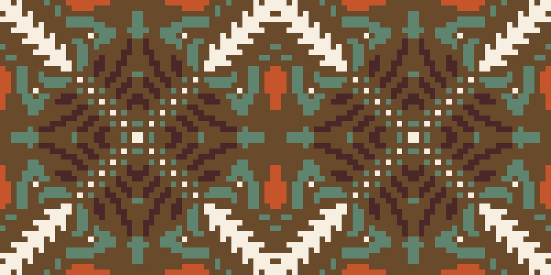 Native Abstract Geometric Patternfolk Embroidery, Aztec Geometric Ornament Print. Design for Carpet, Wallpaper, Clothing, Wrapping, Fabric vector