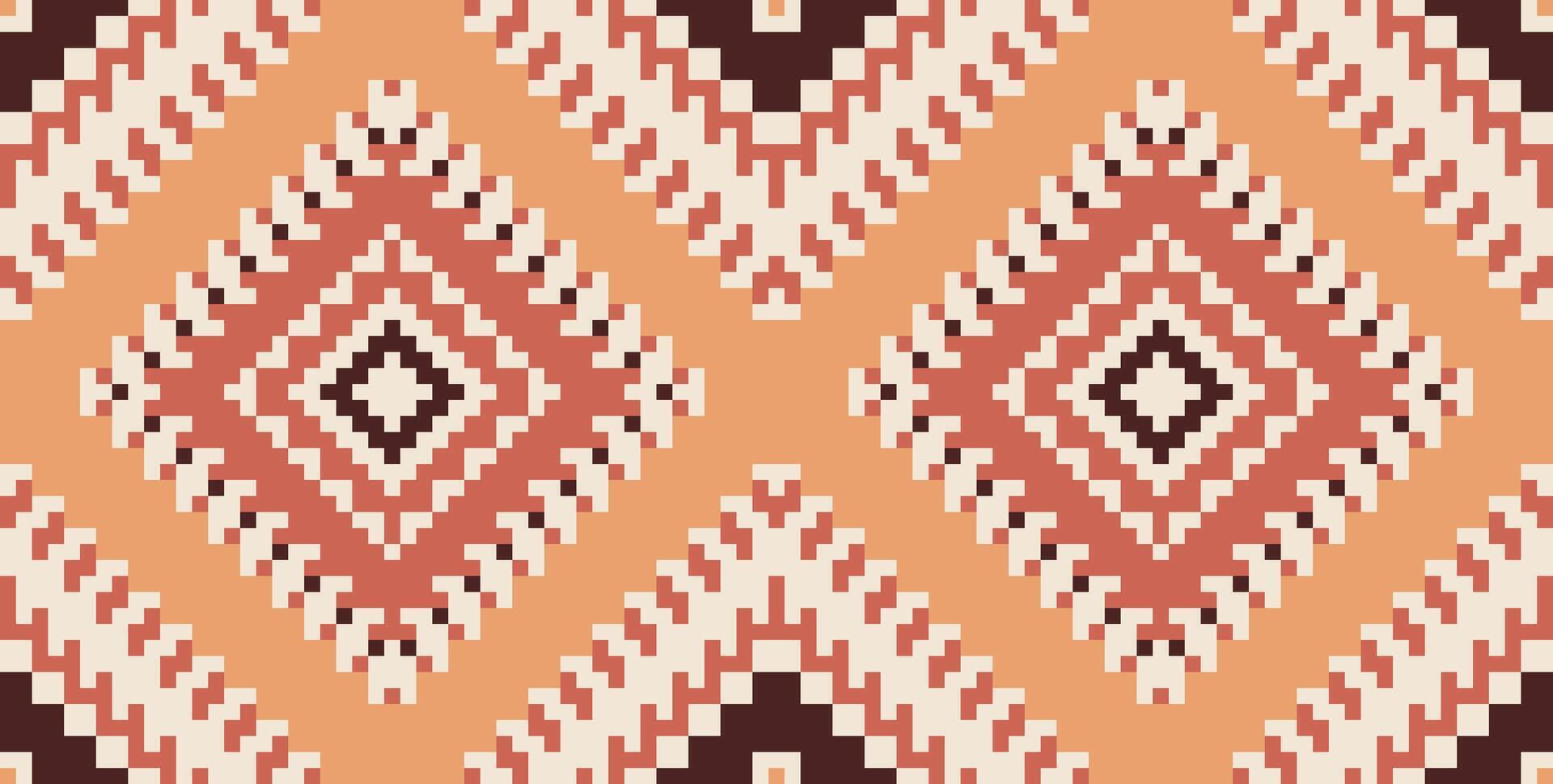 Sari Border Arabic Floral Patternfolk Embroidery, Aztec Geometric Ornament Print. Design for Carpet, Wallpaper, Clothing, Wrapping, Fabric vector