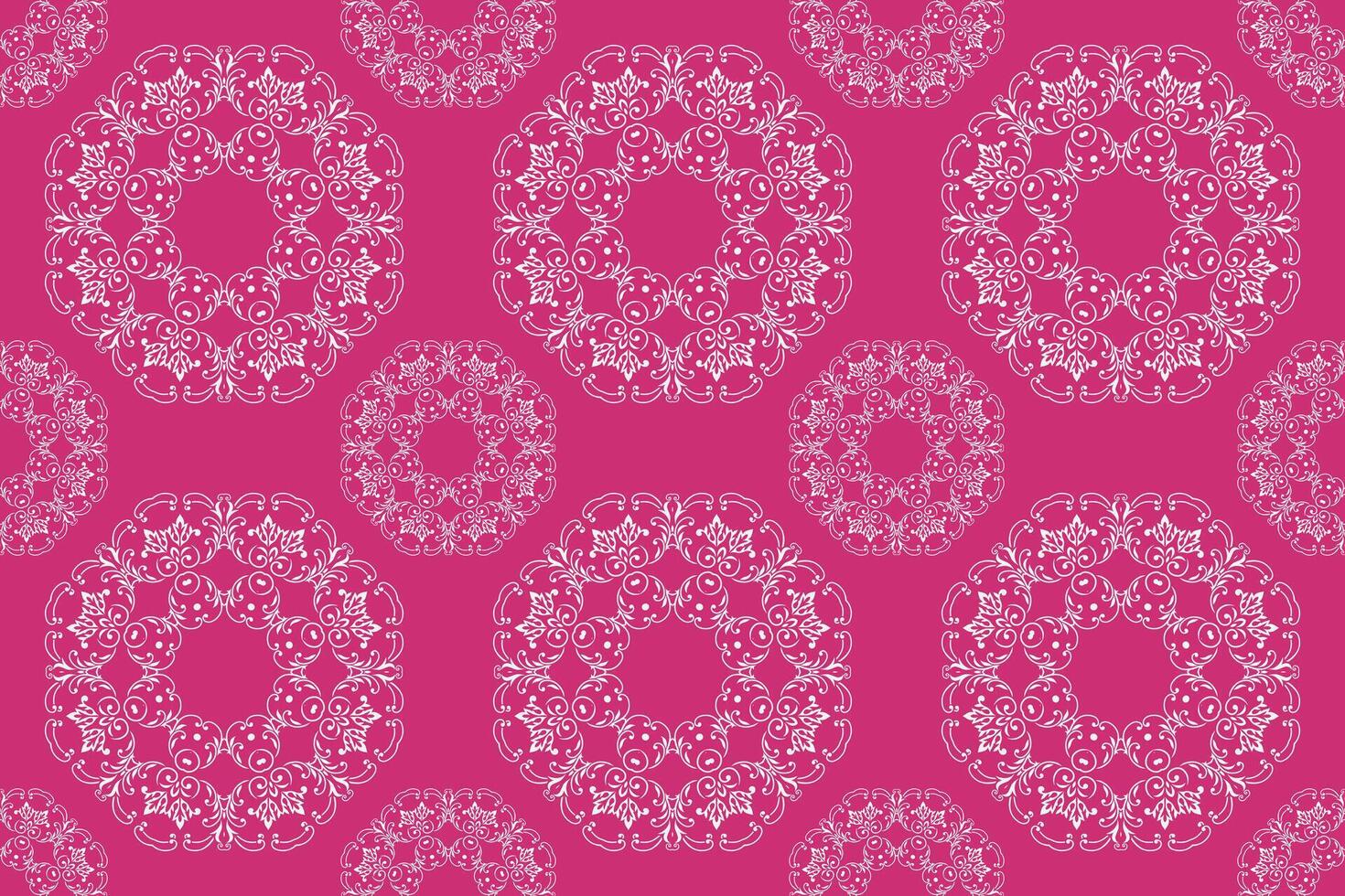 Damask Floral Patterns Baroque Arabic Tile Pattern Folk Embroidery, Aztec Ornament Print. Design for Carpet, Wallpaper, Clothing, Wrapping, Fabric vector