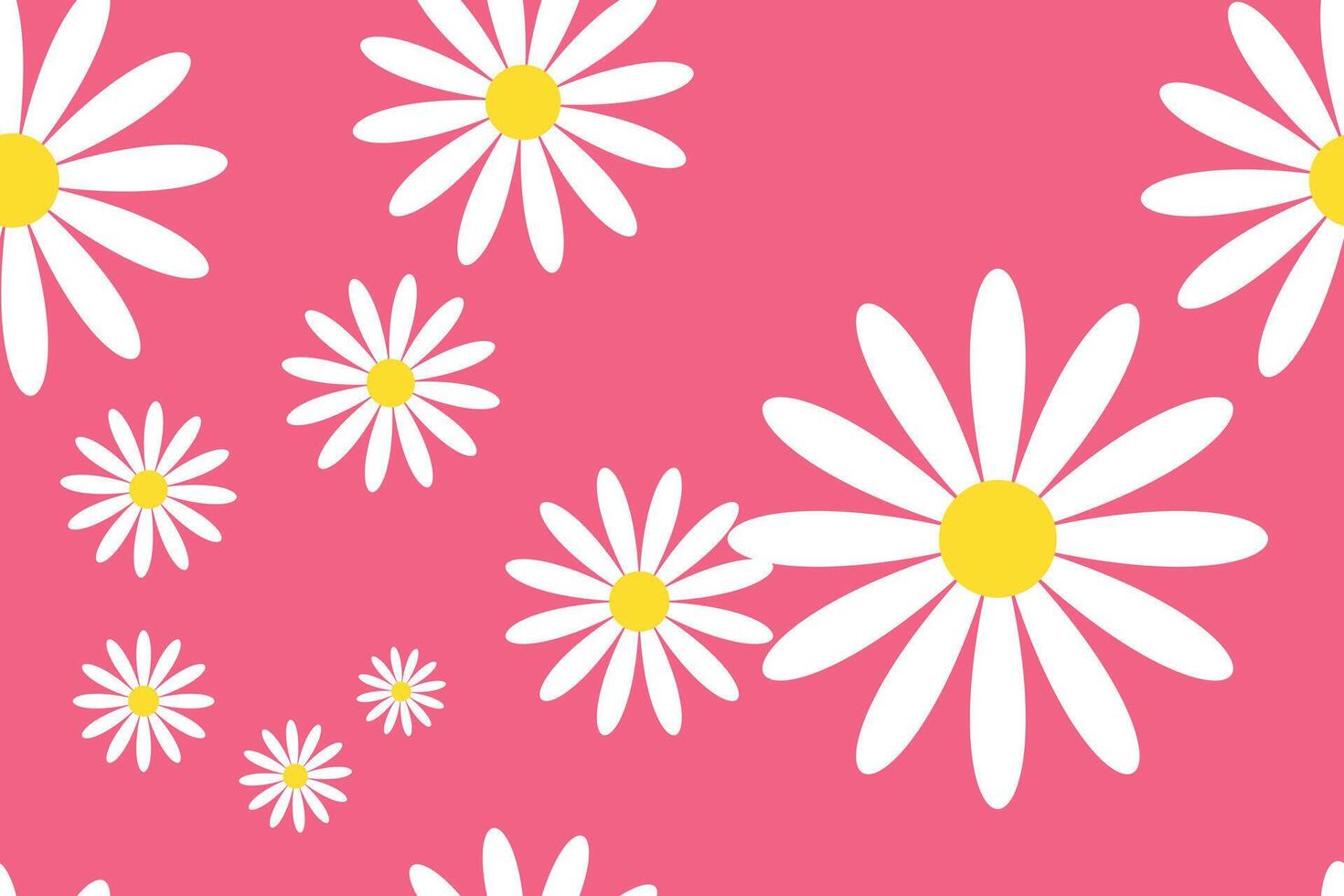 Vintage Daisy Pattern Printable. Blossom Seamless Pattern Background Granny Style. Patchwork Flowers. vector