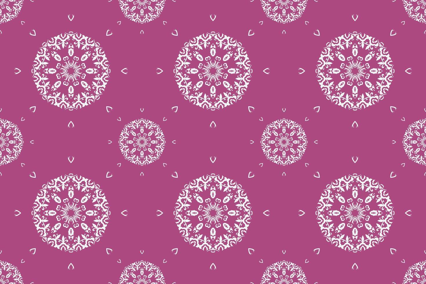 Damask Colour Russian Romanian Traditional Pattern Folk Embroidery, Aztec Ornament Print. Design for Carpet, Wallpaper, Clothing, Wrapping, Fabric vector