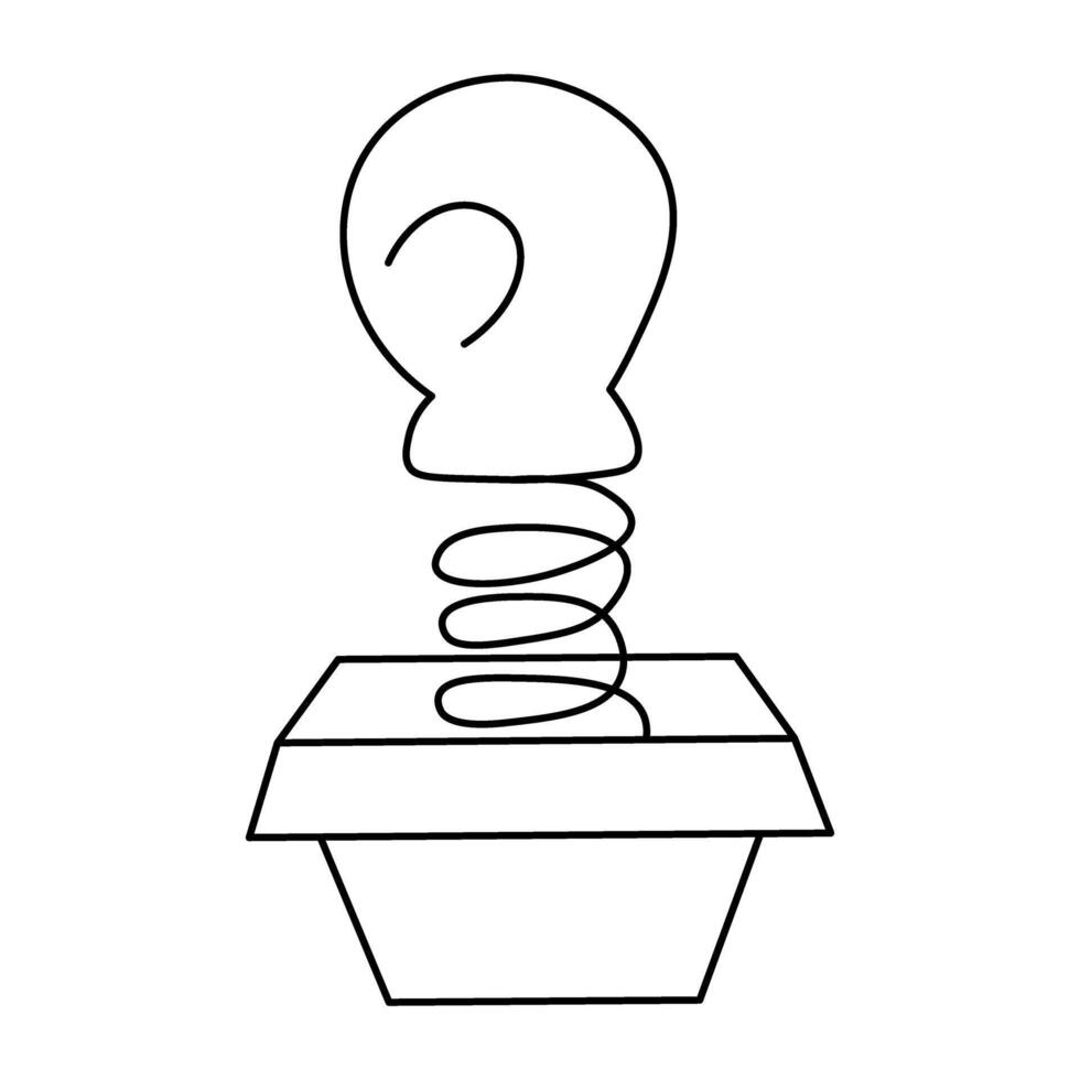 Simple Doodle Surprise Box vector