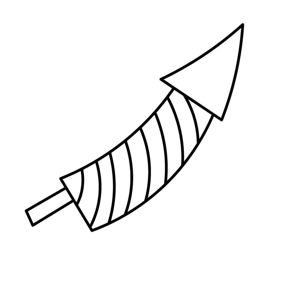 Simple Doodle Fireworks vector
