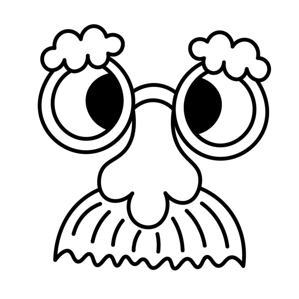 Simple Doodle Fake Mask vector