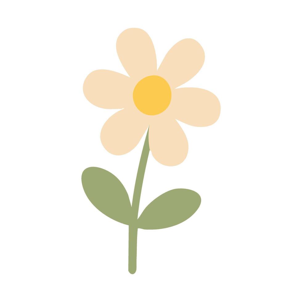 Simple Pastel Flower vector