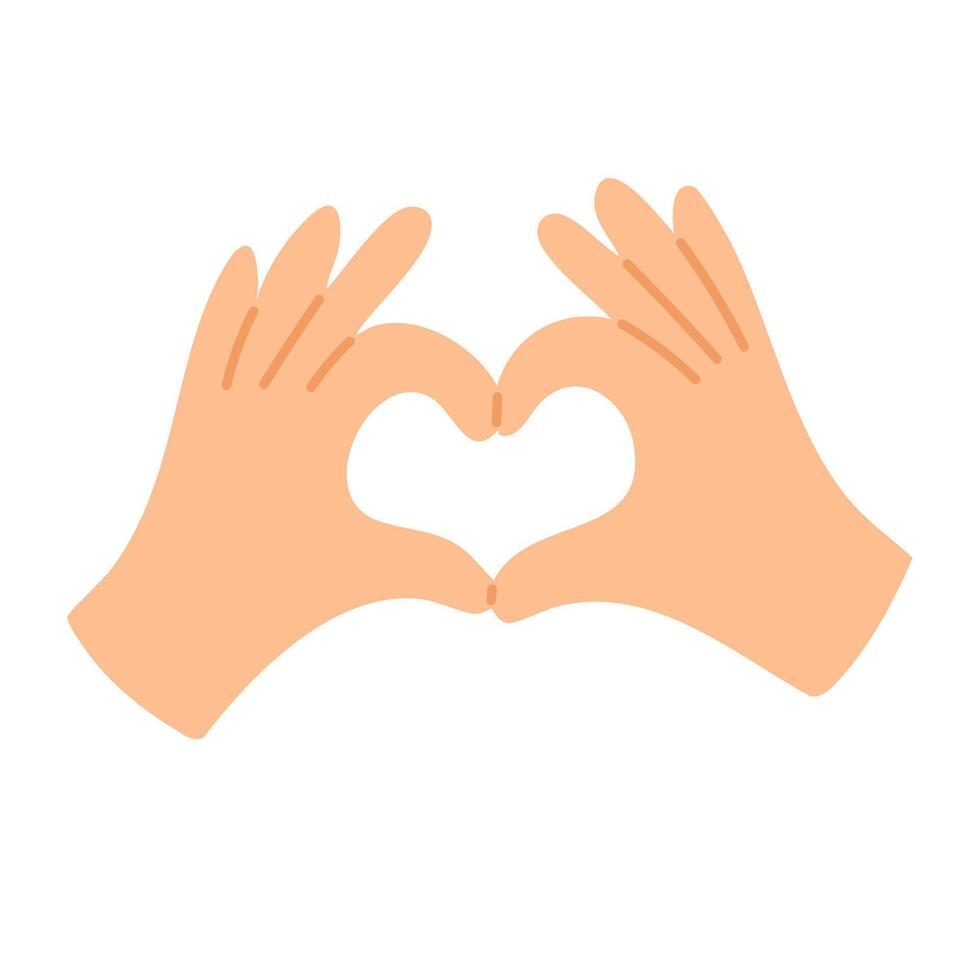 Hands Making Heart vector