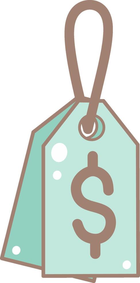 Price Tag With a Dollar Sign for Product Labeling. Cute and Simple Style. vector