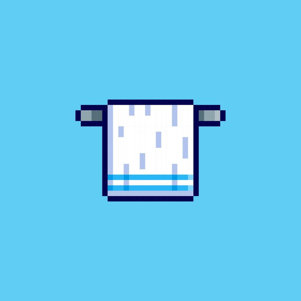 Pixel art Towel on Hanger game asset design vector