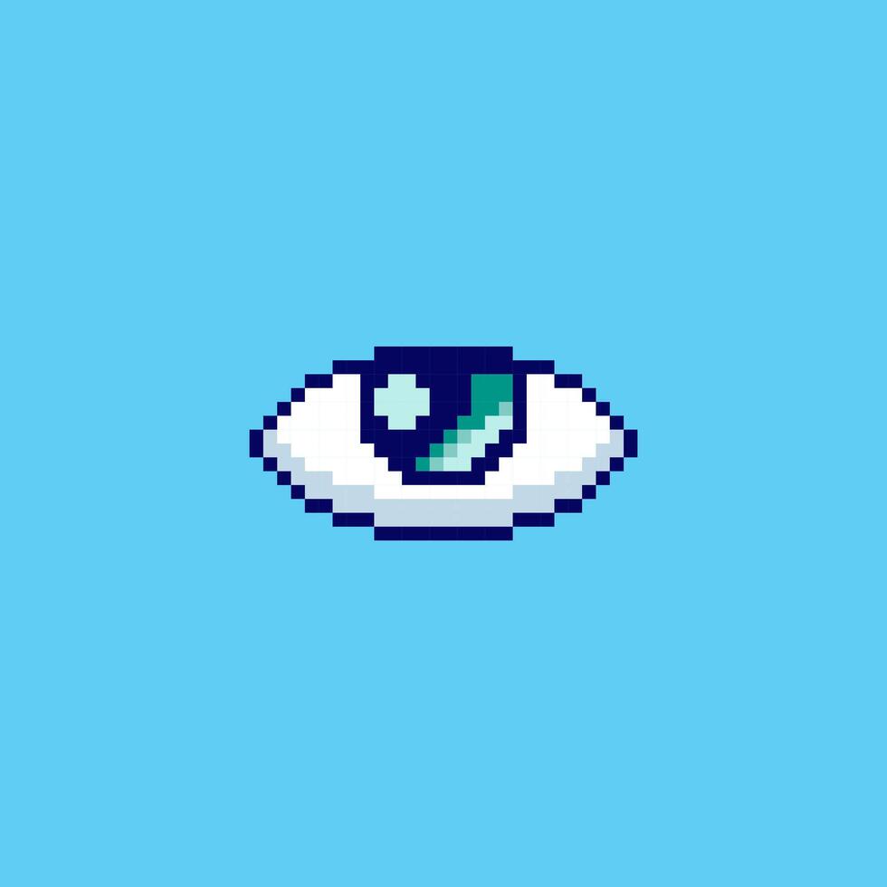 Pixel art Eye game asset design vector