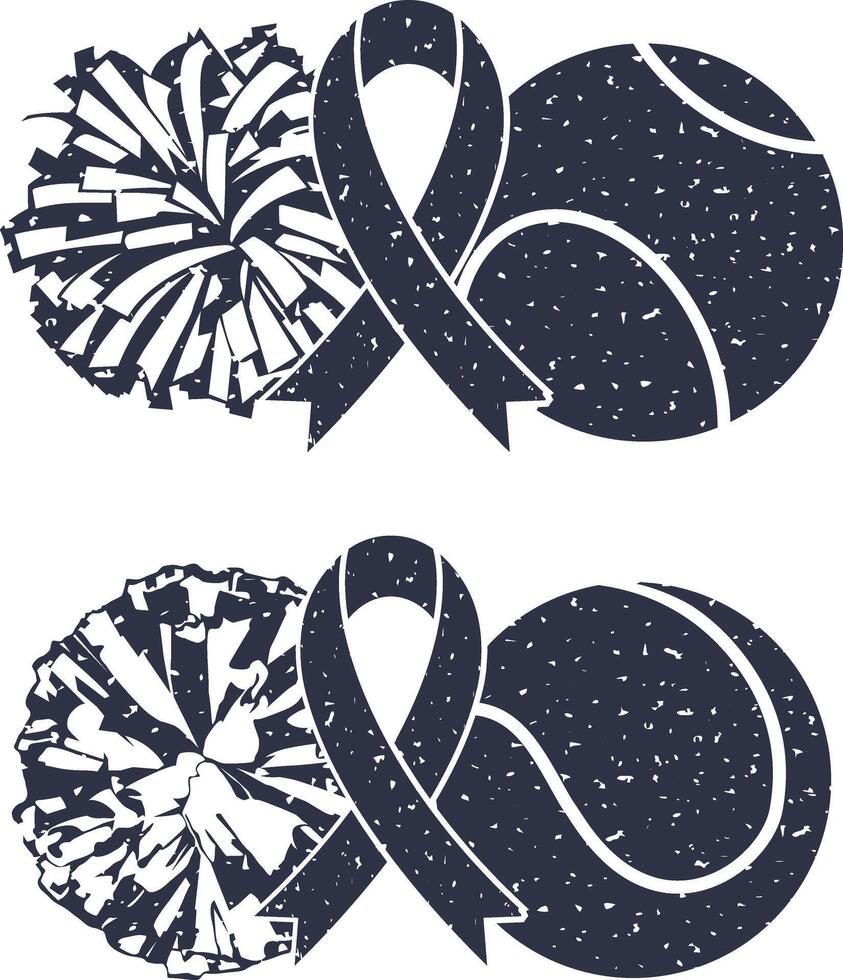 Cheer Ribbon Tennis, Tennis Season vector