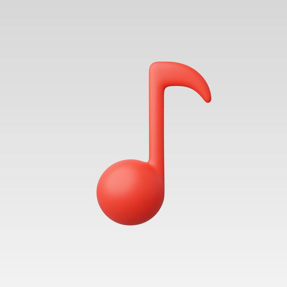 3d Realistic Note Music vector