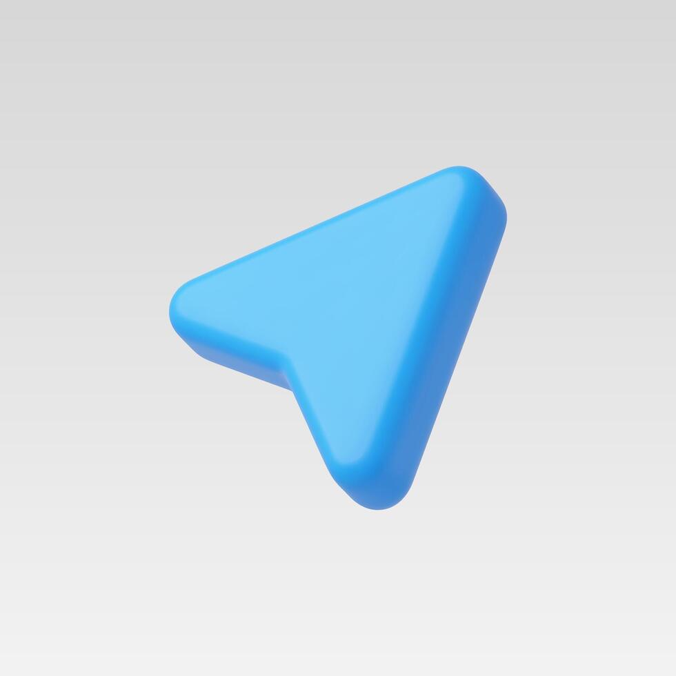 3d Realistic Share Blue Icon vector