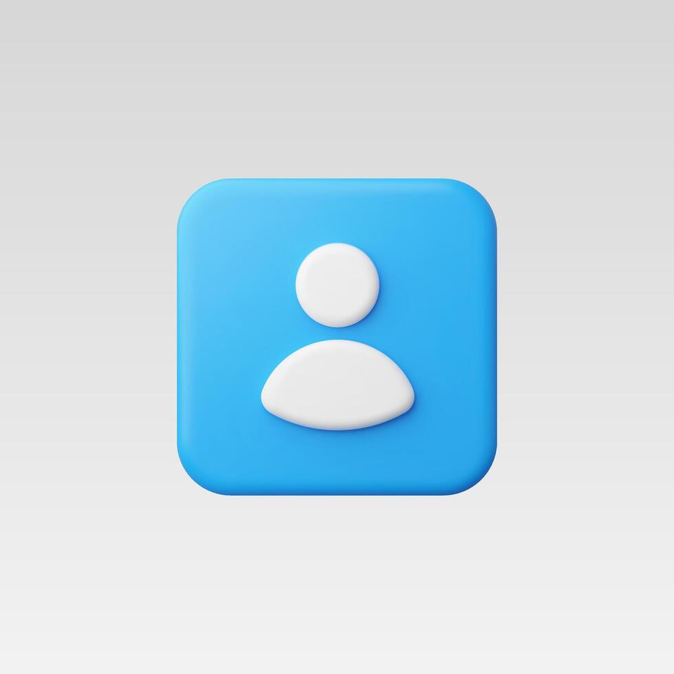 3d Realistic People Icon vector