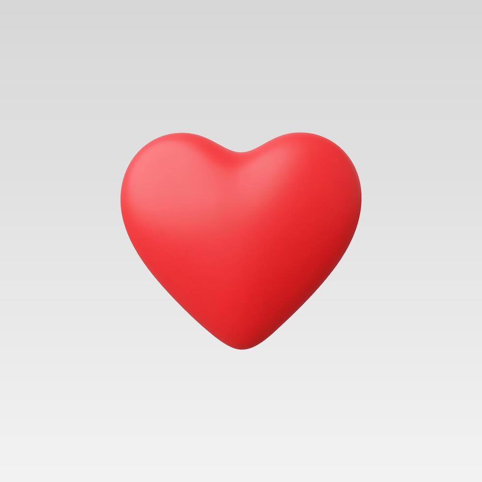 3d Realistic Heart or Love Icon s vector