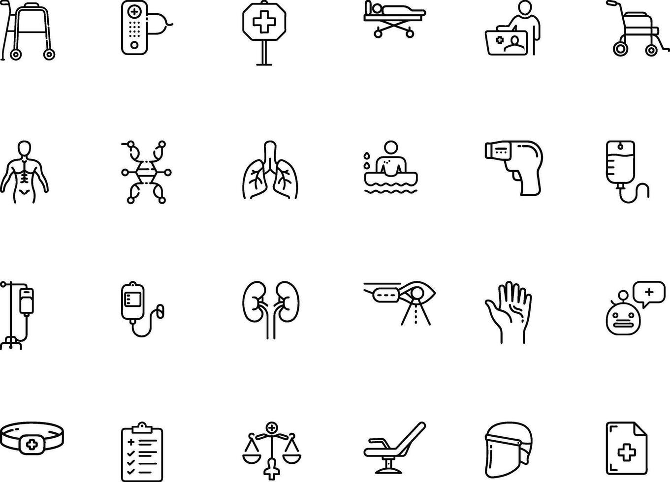 Doctor And Patient Icons vector
