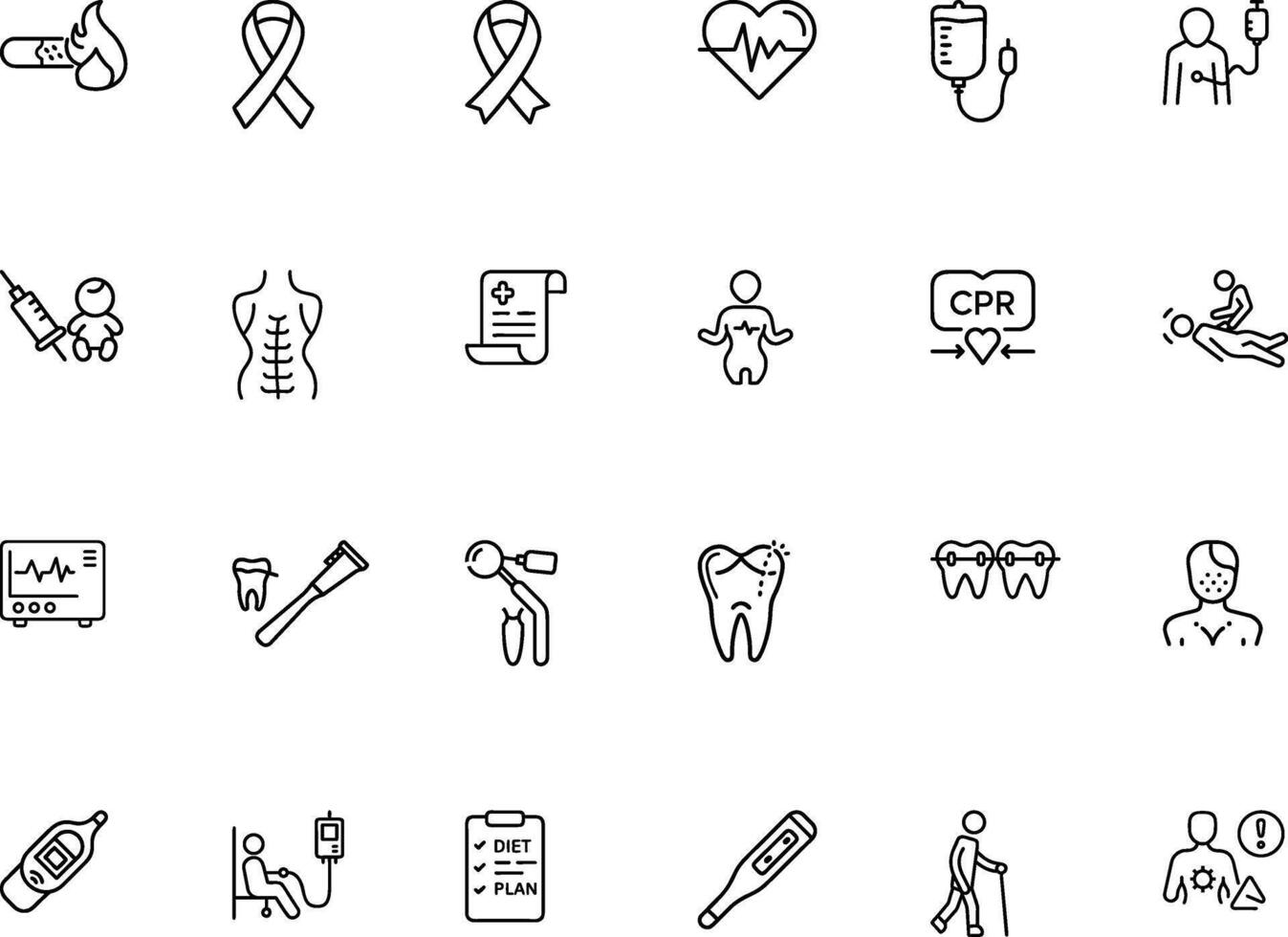 Hospital And Clinic Icon Pack vector