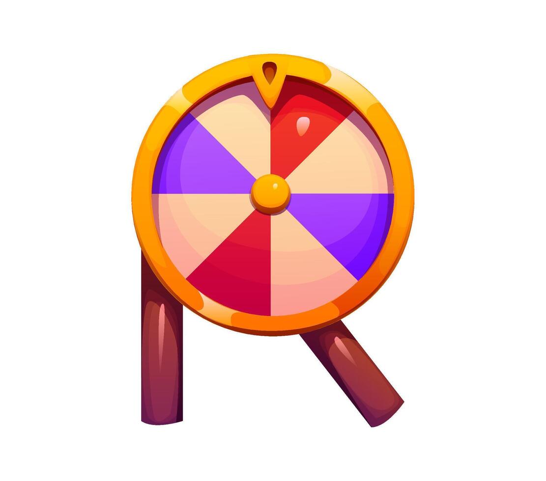 Cartoon circus font letter R as a spinning wheel vector
