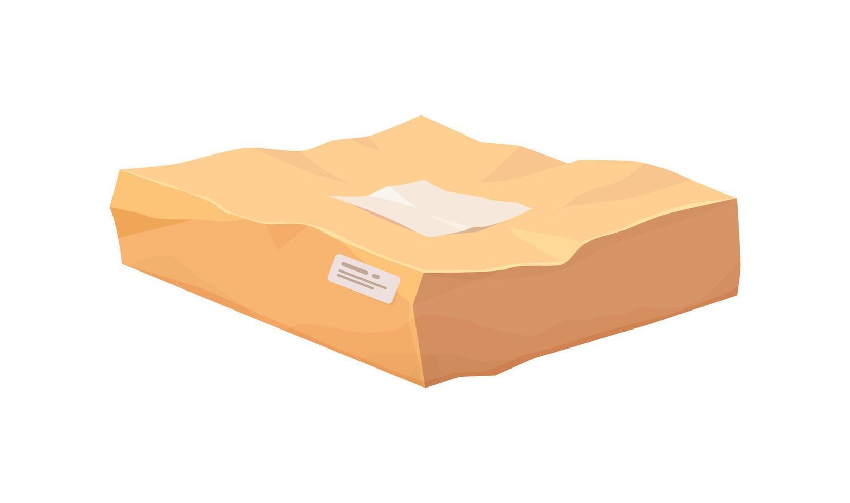Damaged and ripped package cardboard cartoon box vector