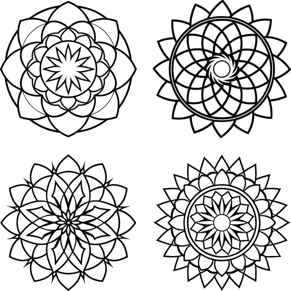 Modern Flowing Curve Illustrations vector