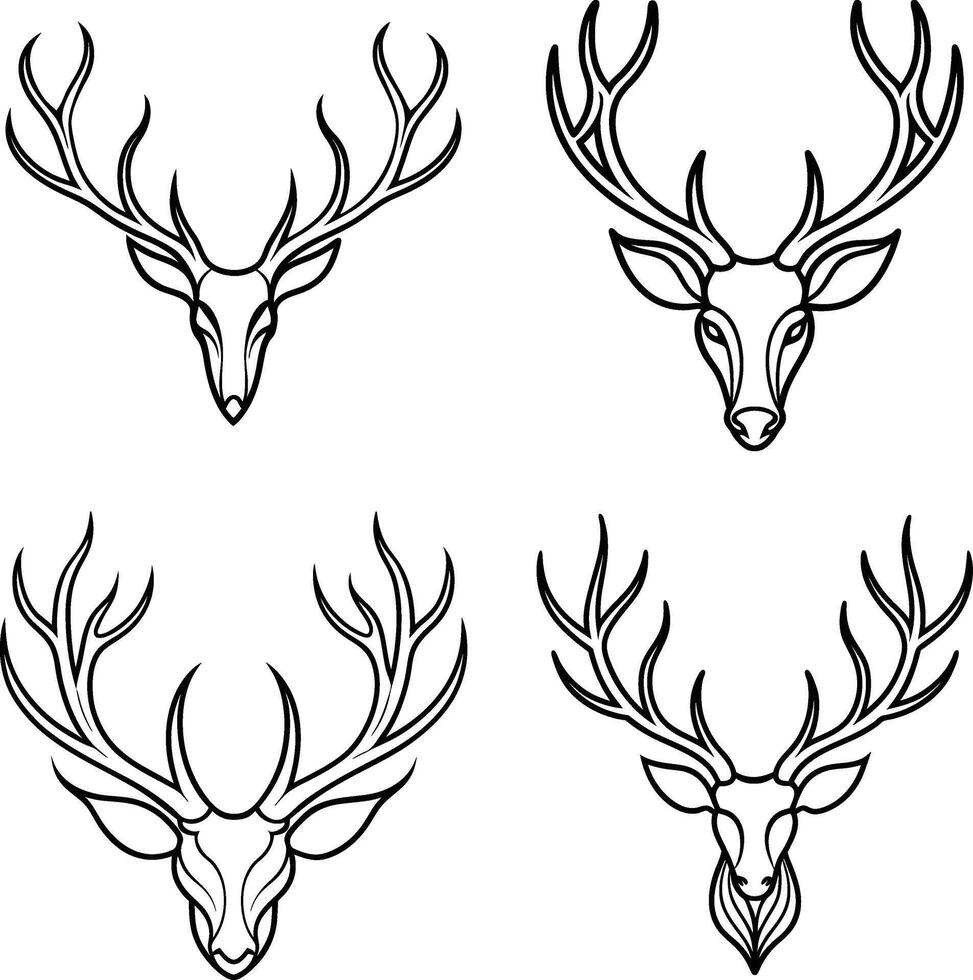 Ornamental Flowing Line Illustrations vector