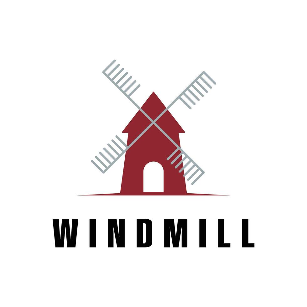 windmill logo design concept creative idea vector