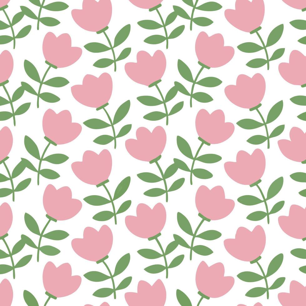Seamless flower design for textiles and prints vector
