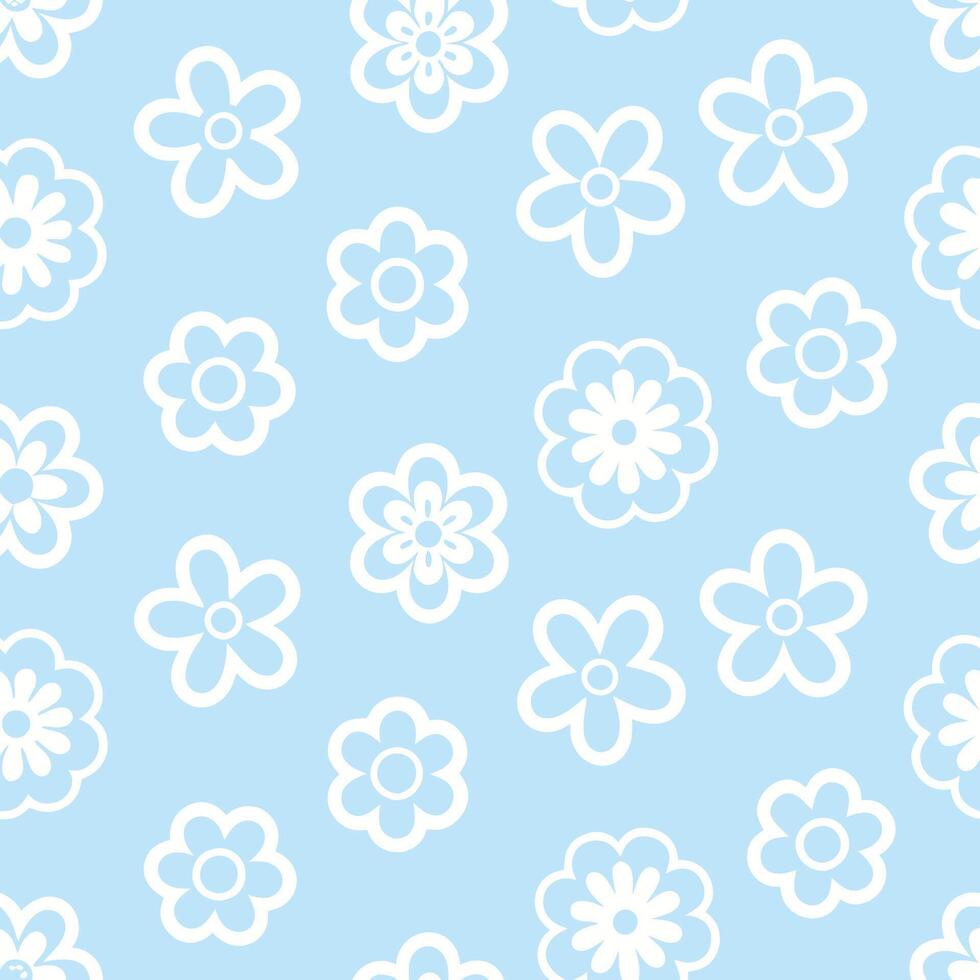Minimalist flower pattern for decorative use vector