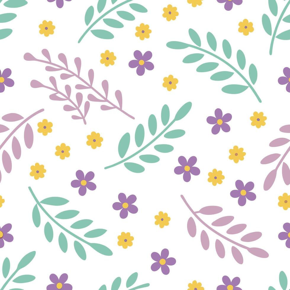 design Colorful flower pattern with aesthetic appeal vector