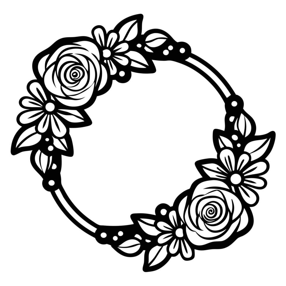 design Circular leaf wreath for elegant. vector